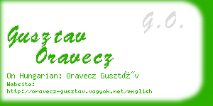 gusztav oravecz business card